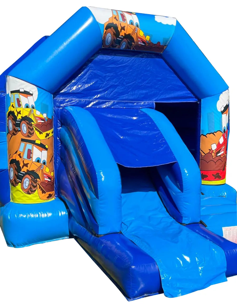 A Frame Castle - Front Combo - (Blue & Light Blue Velcro) - DISCO READY (VPC) - 16x12x9.5ft
