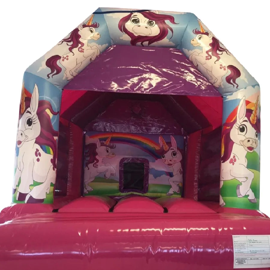 A Frame Castle - (Pink & Purple Unicorns) - (Disco Ready) - 11x15x9.5ft