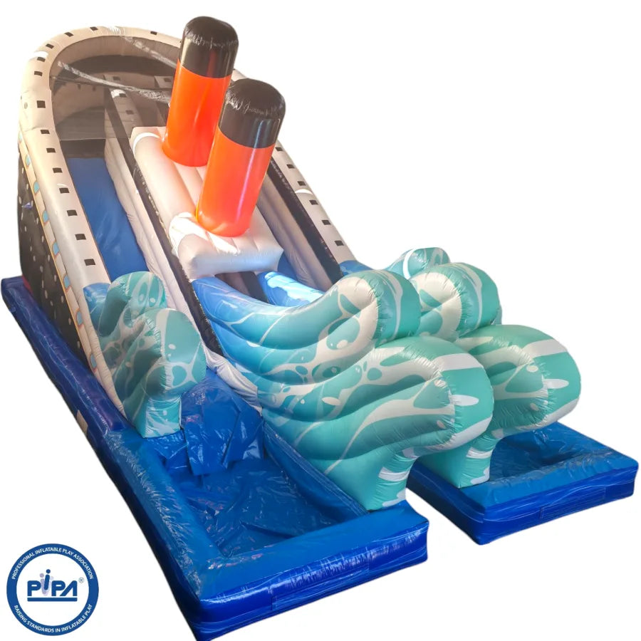 11.5ft platform Titanic Twin Water Slide - 35x20x20ft