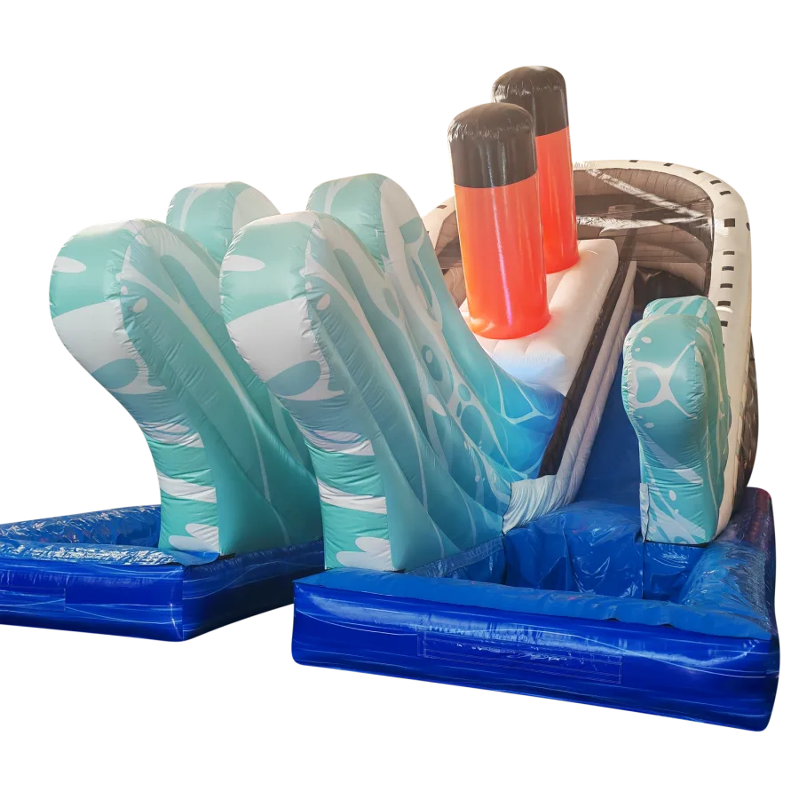 11.5ft platform Titanic Twin Water Slide - 35x20x20ft