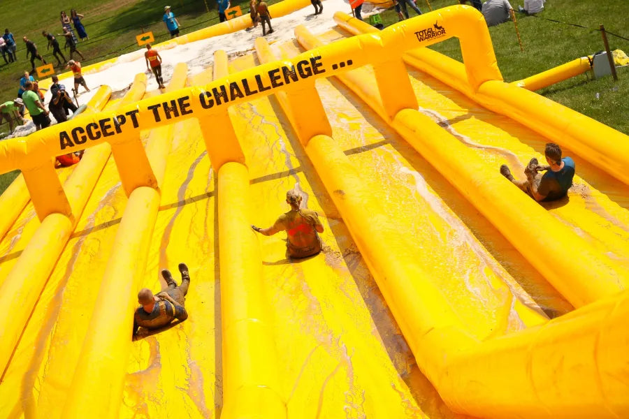 Total Warrior Slip n Slide City - (Yellow total warrior) - 30x165x1.5ft