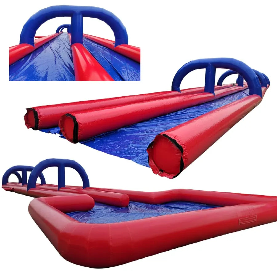 350ft Mega City Slip Slide - (Red & Blue) - 350ft Mega City Slip Slide - (Red & Blue)